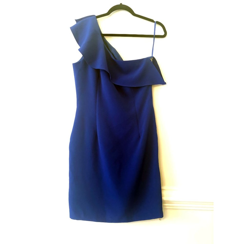NWT Cartise One-Shoulder Royal Blue Cocktail Dress | Size 6 - Picture 4 of 10